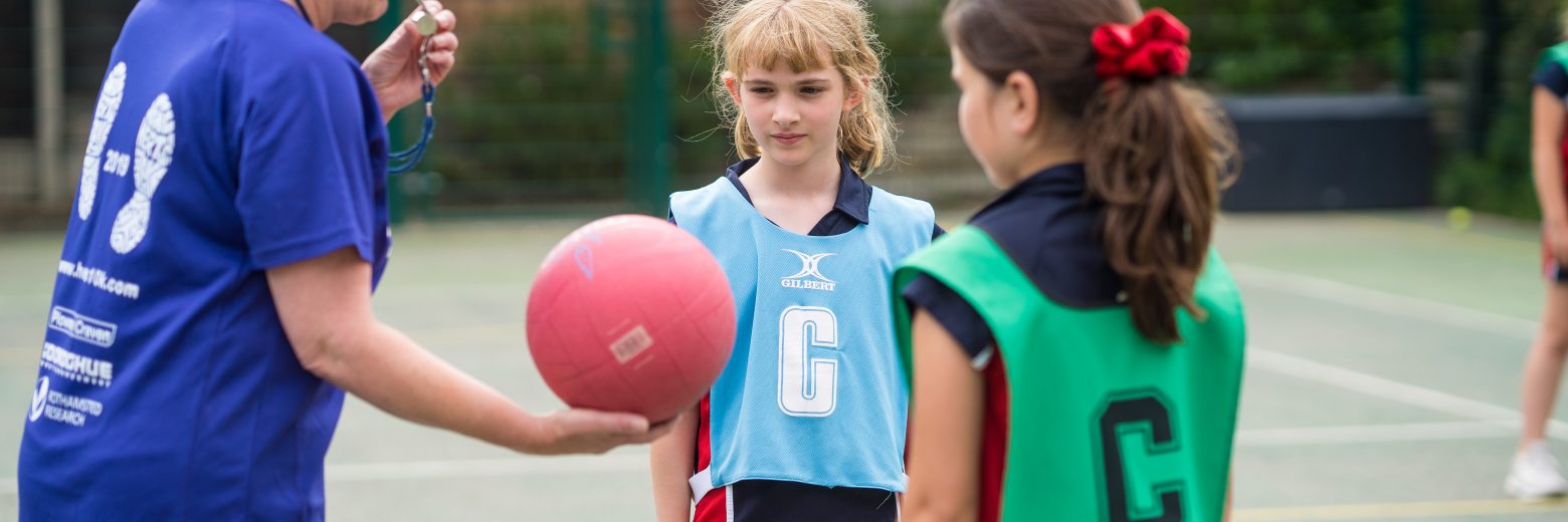 Students playing sports