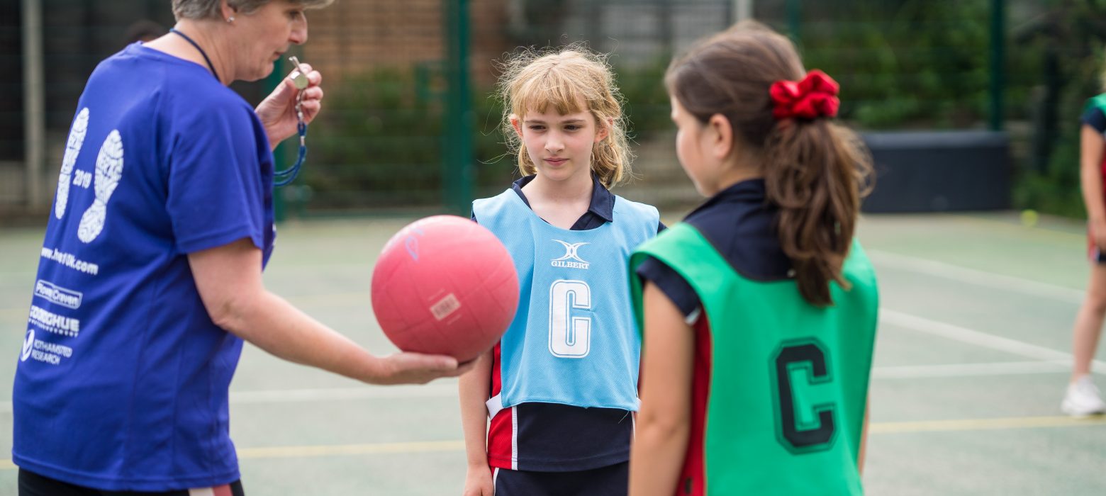 Students playing sports