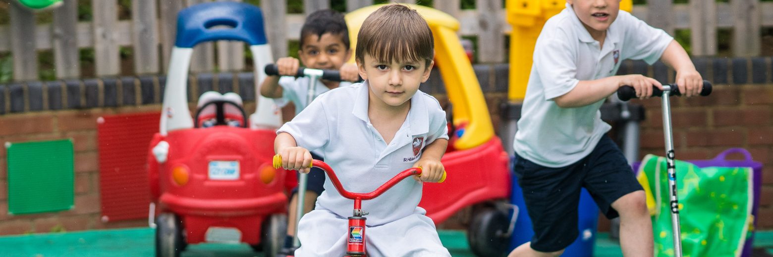 students on bikes and scooters