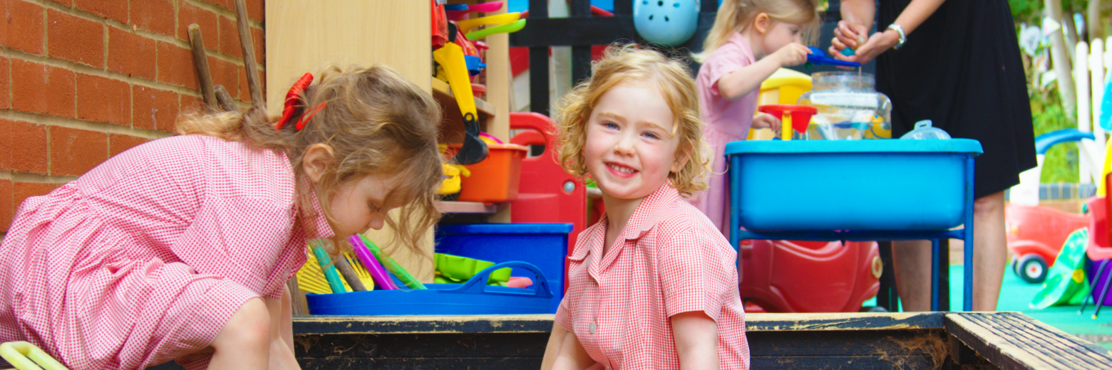 girls playing outside