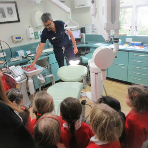 students at the dentist