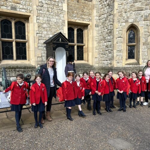 students outside the tower of London