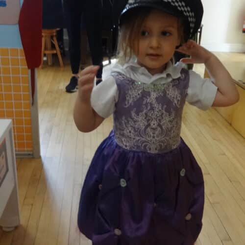 a student dressed as a police officer