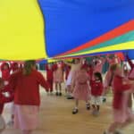 parachute fun at school