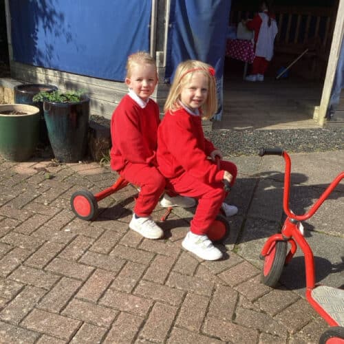 students on a bike
