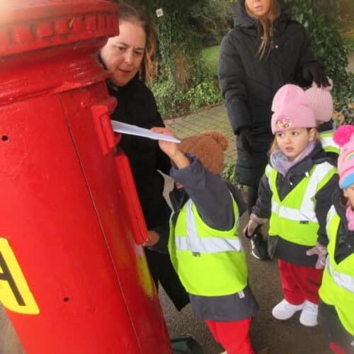 students posting letters